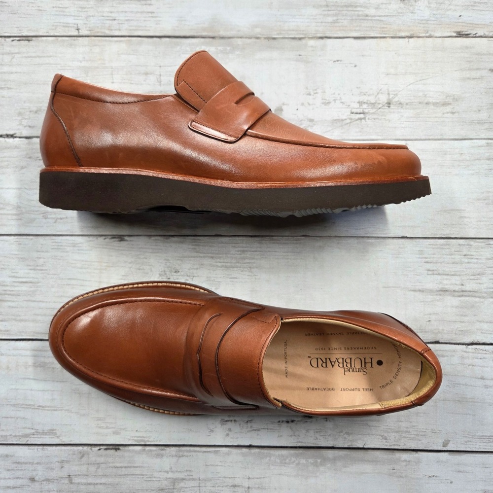Samuel Hubbard Men Ivy Legend Brown Leather Penny Loafers M2180-065 Size 9 EU 43